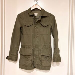 J. CREW Field Mechanic Utility Green Army Jacket size XXS